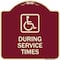 Signmission During Service Times With Graphic Heavy-Gauge Aluminum Architectural Sign, 18" x 18", BU-1818-24119 A-DES-BU-1818-24119 - alternate 1